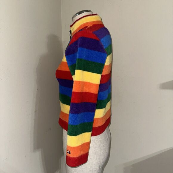 Tommy Hilfiger Zip Up Fleece Jacket Size Small EUC - Picture 3 of 11